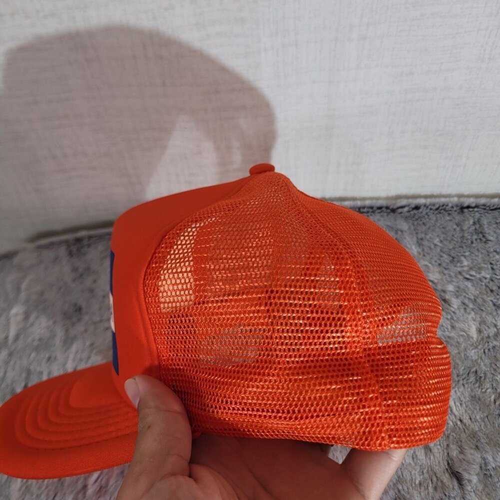 Vintage CDOH SHERA Colorado Dept Highways Trucker Hat Orange Mesh Snapback USA - Picture 3 of 6